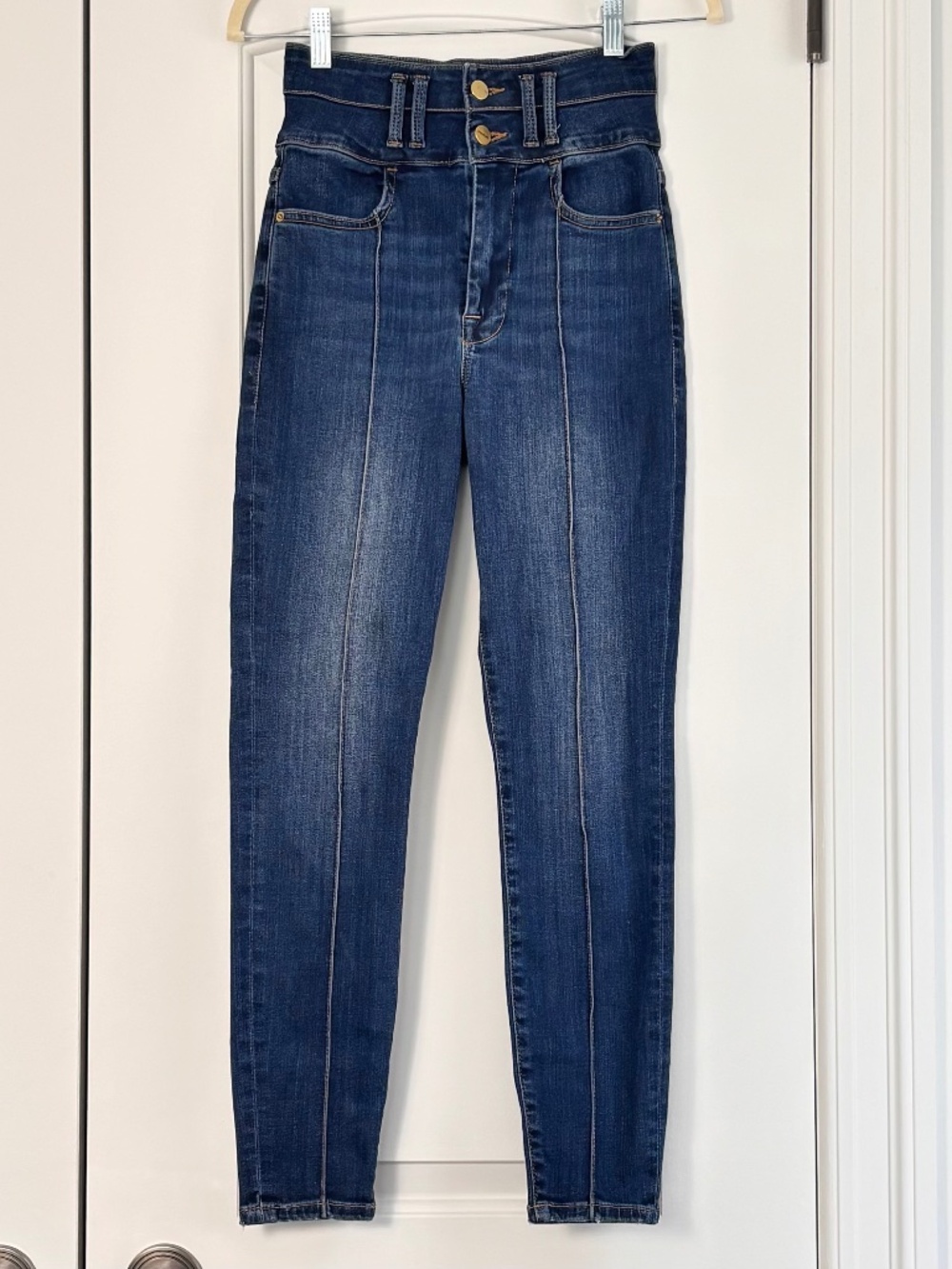 FRAME "Le Catroux" Cigarette Jeans, Dublin Wash, Sz 25